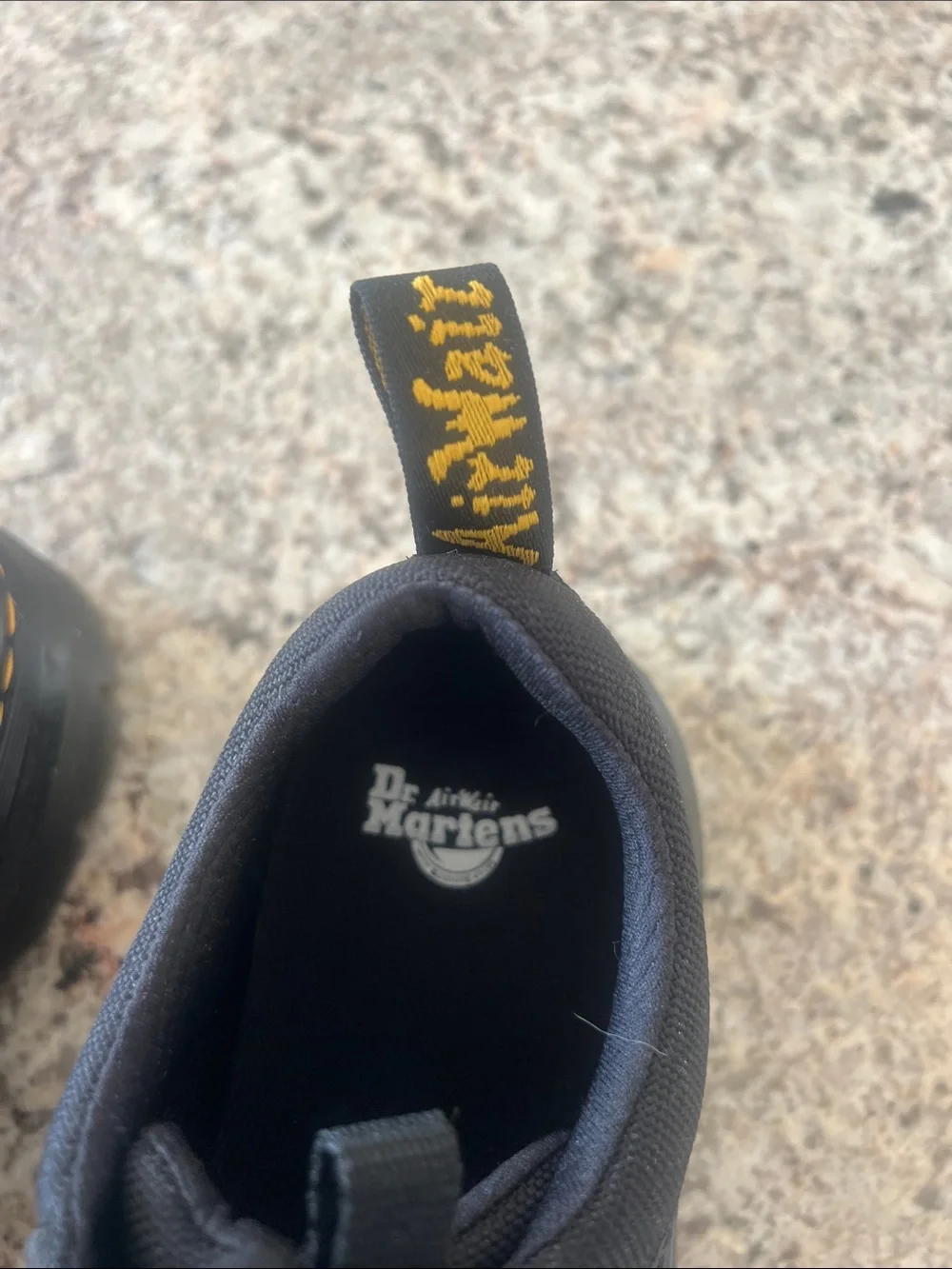 Dr. Martens Men’s Black Canvas Derby-Style Low Tops size 7